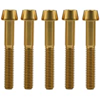 Yaruijia Tornillos Allen de titanio GR5 M6 x 40 mm- cabeza cónica- paso de 1-0 mm- 5 unidades